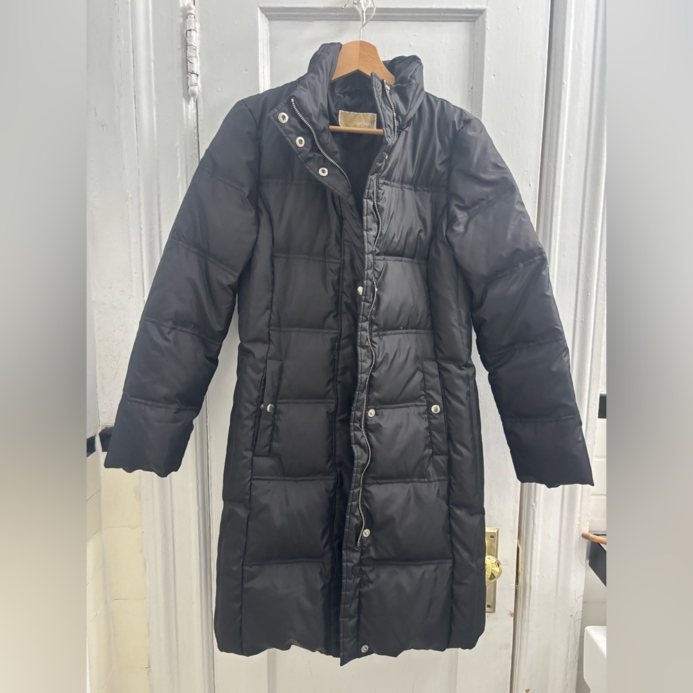 Michael Kors Women's Long Black Puffer Coat Medium M